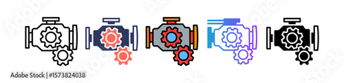 Engine Gear multiple icon