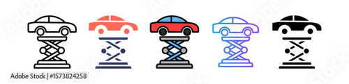Car Lift multiple icon
