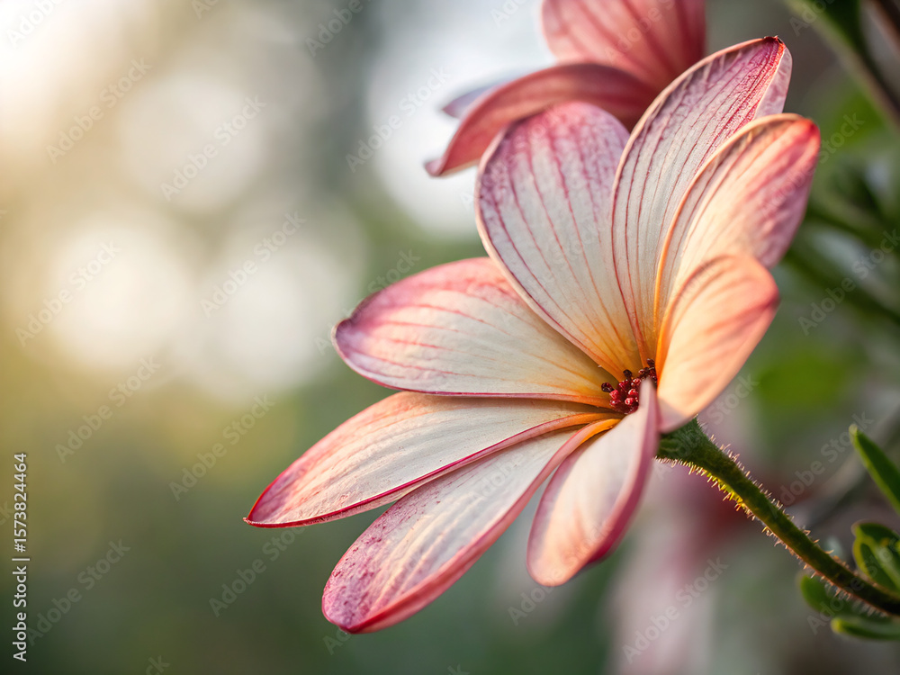 Fototapeta premium close up of a flower. flower, pink, nature, lily, plant, garden, bloom, flowers, beauty, spring, flora, blossom, white, petals, floral, closeup, petal, isolated, leaf, beautiful, summer, lilly, purple