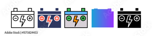 Car Battery multiple icon