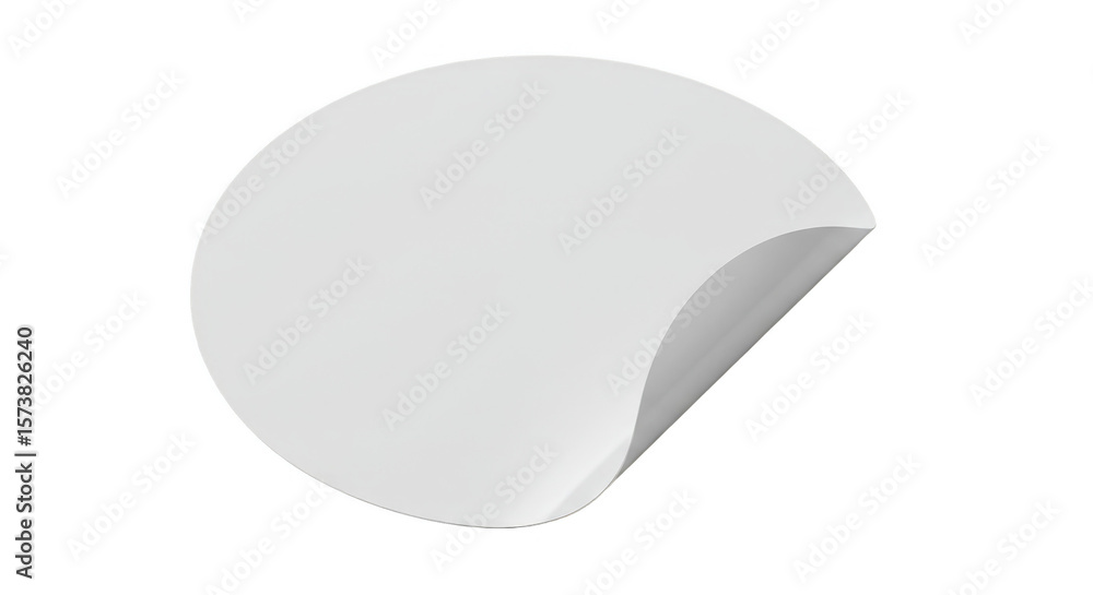 Illustration of Blank White Round Sticker with Adhesive Paper Peel Illustration of Blank White Round Sticker with Adhesive Paper Peel