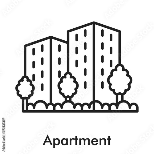 Apartment Icon - Line Style