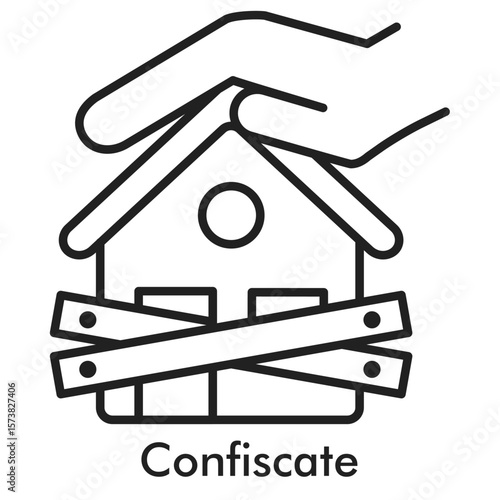 Confiscate Icon - Line Style
