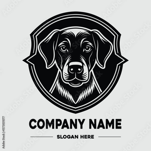 Dog health clinic care and petshop vector logo design