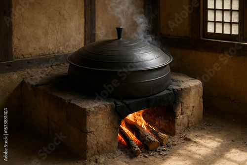 Korean Traditional Iron Pot & Stove