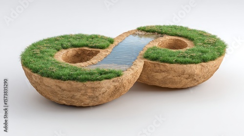 Infinity Symbol Landscape: Sustainable Eco-Design Concept