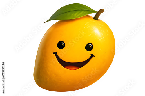 happy smiley mango  face