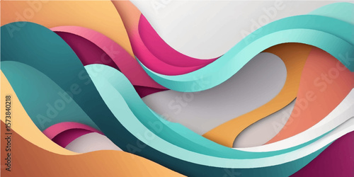 Abstract colorful background with flowing waves, a vibrant vector illustration perfect for modern web and banner designs