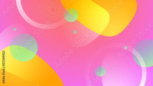 Abstract pink yellow and green design ideal for colorful backgrounds, creative projects, modern prints, and trendy marketing materials. Great for vibrant eye catching visuals.