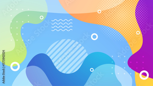 Abstract colorful wavy shapes and patterns suitable for backgrounds, textures, graphic design, and artistic projects needing vibrant, dynamic visuals.