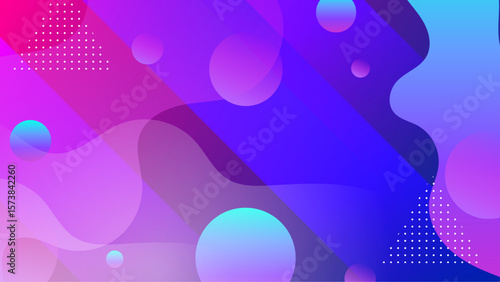 Abstract colorful design with gradient shapes suitable for backgrounds, posters, banners, and digital art projects needing vibrant visuals.