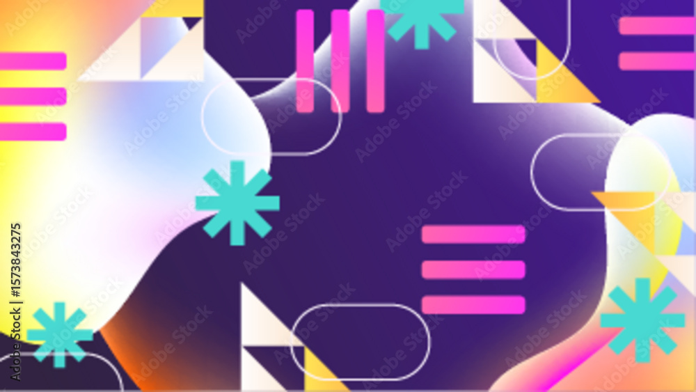 Fototapeta premium Abstract image with colorful shapes and geometric patterns suitable for backgrounds, art prints, web design, and visual communication projects.