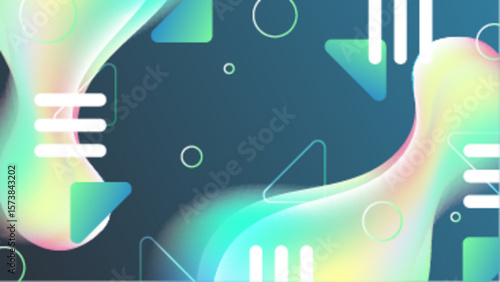 Abstract design with pastel shapes and geometric patterns suitable for backgrounds, web design, and digital art projects.