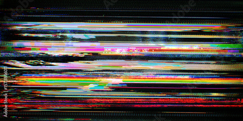 Glitch Overlay Stock Image In Black Background