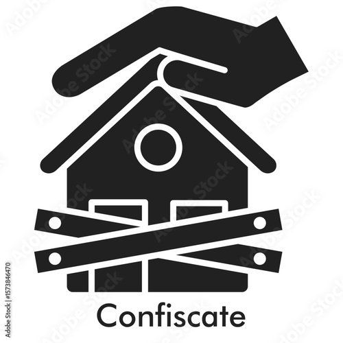 Confiscate Icon - Glyph Style