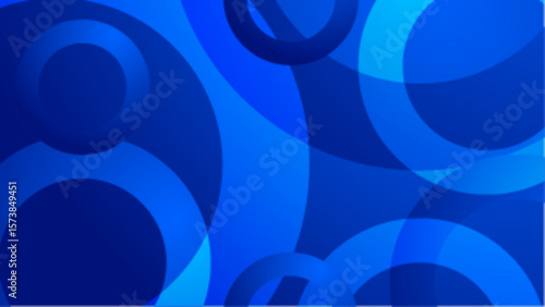 Overlapping translucent blue circles form an abstract design, ideal for backgrounds, branding, digital art, and futuristic concepts.