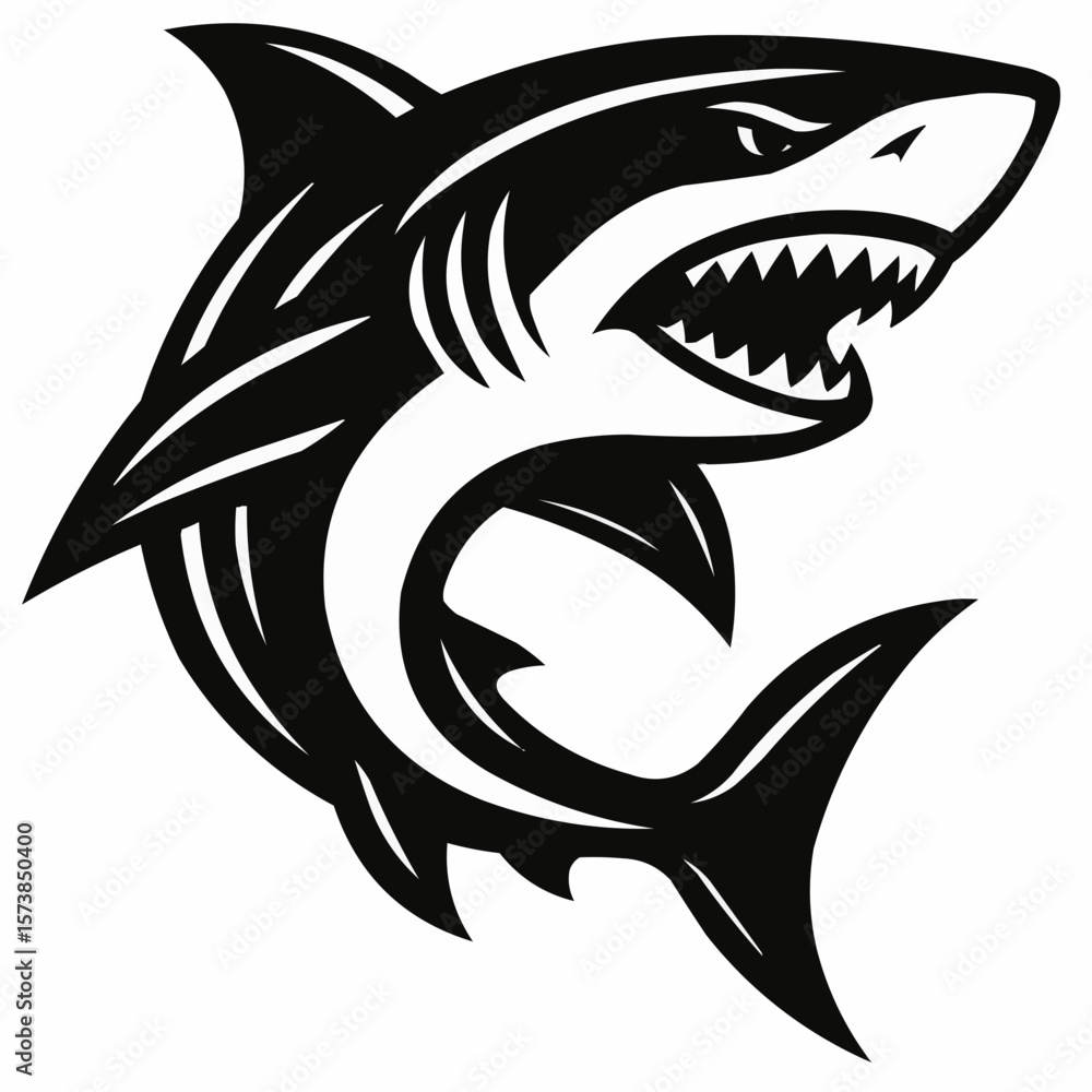Fototapeta premium shark vector illustration