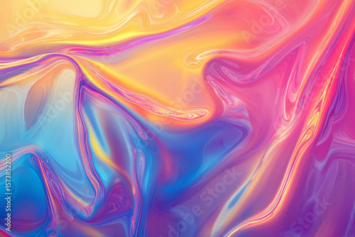 Wallpaper Mural Digital art graphic design. Beautiful iridescent glassy gradient texture. colorful rainbow wallpaper background Torontodigital.ca