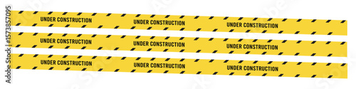 Under Construction Tape Vector: Caution & Safety Sign