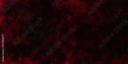 Red color powder explosion isolated on black background. Colorful dust explode. Paint Holi, dust particles splash. Network concept with spray. Futuristic technology element. 3D rendering.