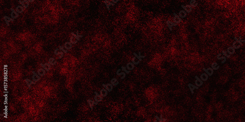Red color powder explosion isolated on black background. Colorful dust explode. Paint Holi, dust particles splash. Network concept with spray. Futuristic technology element. 3D rendering.