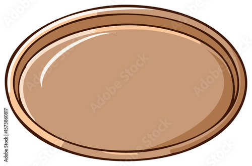 Simple Oval Platter in Brown Tones for Food Presentation and Kitchen Decor