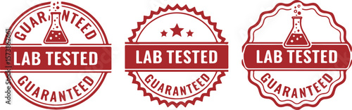 Guaranteed Lab Tested badges in vector format
