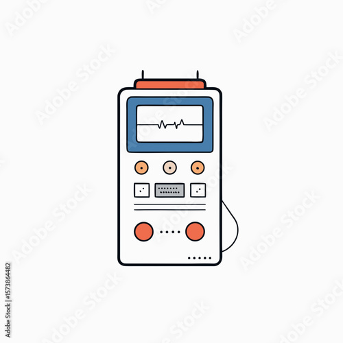 portable radio isolated on white