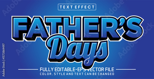 Father days font Text effect editable
