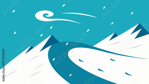 vector illustration of a winter landscape