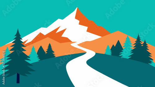 vector illustration of a winter landscape