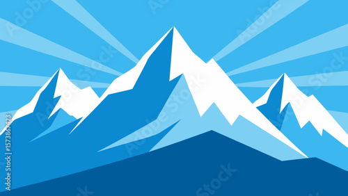 mountain landscape vector illustration