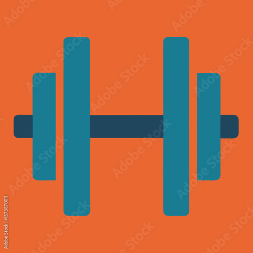 Dumbbell Weight Icon Vector