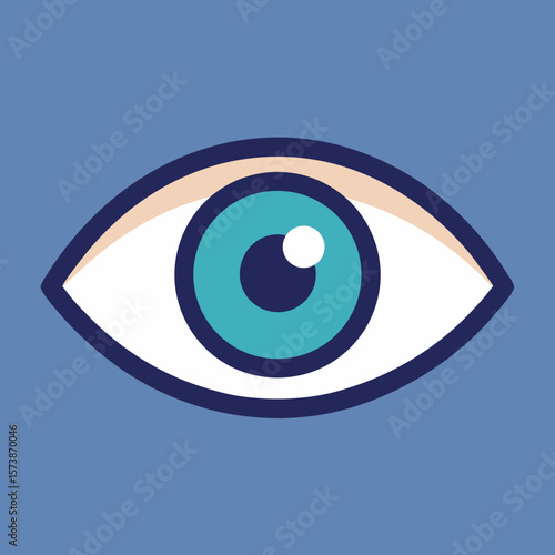 Vision Eye Pupil Icon Illustration