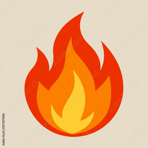 Fire Flame Icon Vector Art