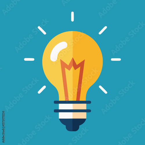 Light Bulb With Idea Spark Graphic