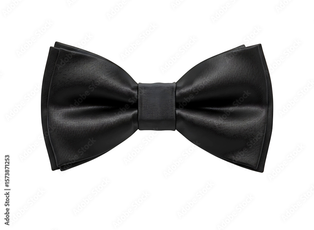 Shiny satin bow tie accessory isolated on transparent background Shiny satin bow tie accessory isolated on transparent background
