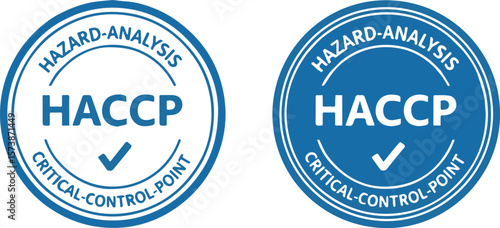 HACCP Hazard Analysis Critical Control Point round vector stamp