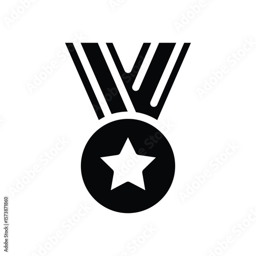 medal solid icon vector design good for web or mobile app