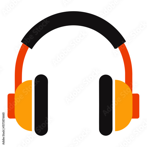 Music Headphones On White Background Vector