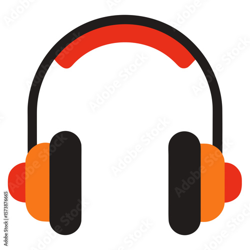 Headphones Audio Icon Illustration