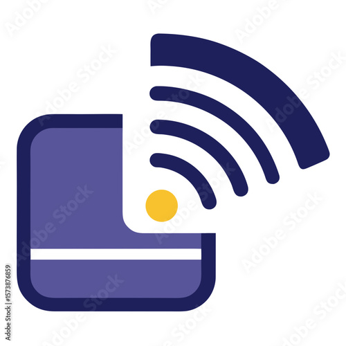NFC Payment Tap Icon Illustration