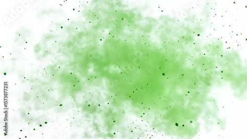 Wallpaper Mural Green powder explosion on white background Torontodigital.ca