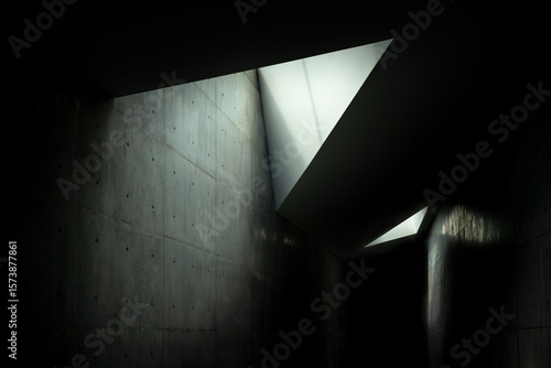 Light and shadow of the Naoshima New Art Museum, Japan