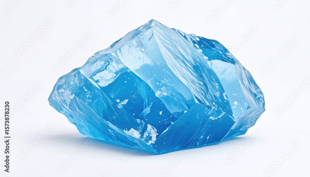 Fototapeta premium A sculpted, light blue, crystal-like object