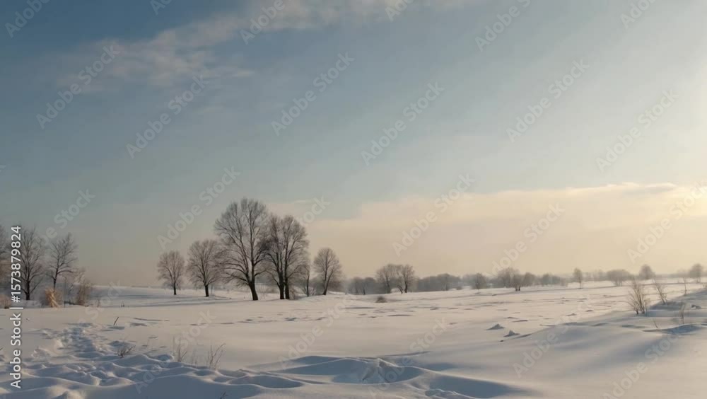 Snow Covered Trees on a Cold Winter Landscape Snow Covered Trees on a Cold Winter Landscape