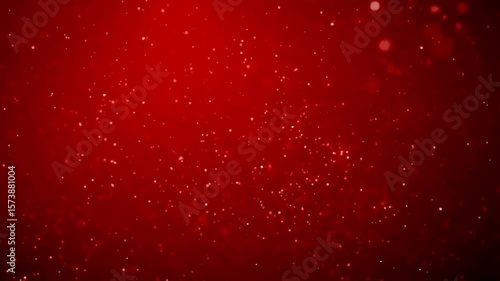 Animation red sparkle particle on red background.