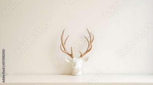 Minimal Deer Head Wall Decor
