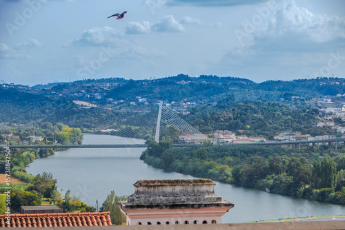 Landscape of Coimbra  and river Mondego