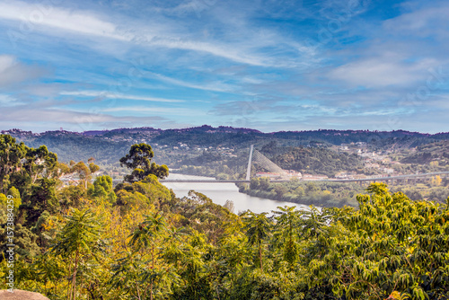 Landscape of Coimbra, Portugal and river Mondego